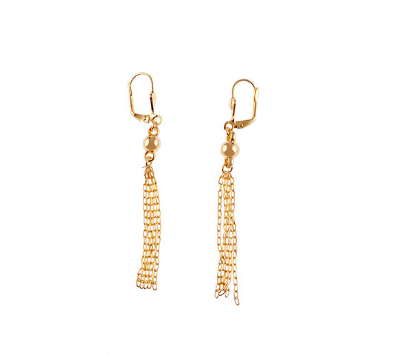 Dangle Cercei Placati Cu Aur De 18 K Colectia Golden Onlinebijoux Ro