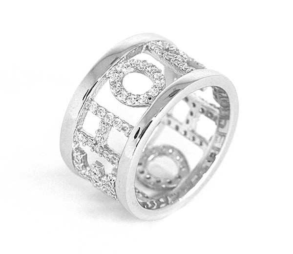 Gooey Insightful Absorb Hope, inel argint 925, rodiat design italian | OnlineBijoux.ro