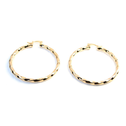 Cercei placati cu aur de 18 k, colectia onlinebijoux golden shine Brazil 5781O836