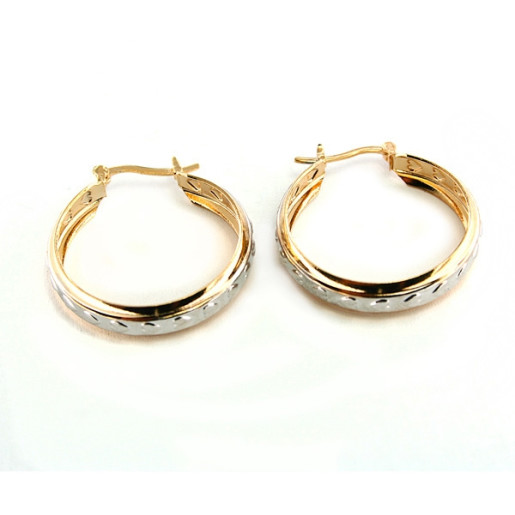Cercei placati cu aur de 18 k, colectia Golden Shine Brazil -613O815