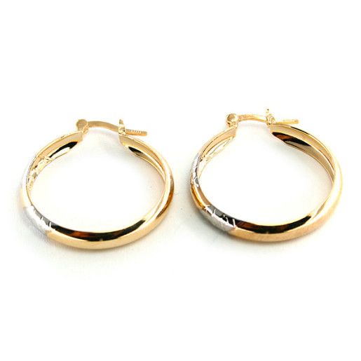 Missa, Cercei placati cu aur de 18 k, colectia Golden Two Tone