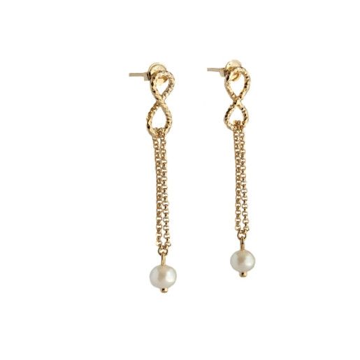 Cercei placati cu aur, colectia Golden Shine-7033O830