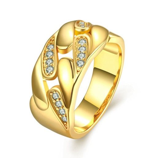Clasic line, inel placat cu aur de 18k, 2 microni - 7176O924