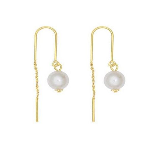 Cercei placati cu aur, colectia Golden Shine-7251O813