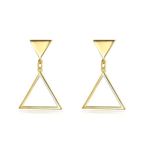 Geometry and style, cercei placati cu aur de 18 K