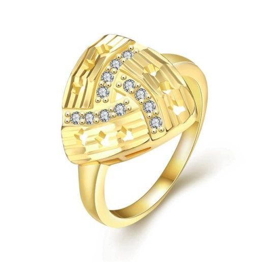 Inel placat cu aur de 18 K, colectia Golden Shine - 7328O922