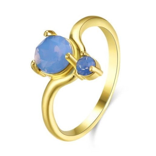 Blue style, inel placat cu aur de 18 K, colectia Golden Shine - 7329O919