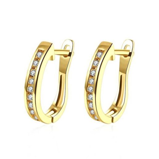 Crystal styke, cercei placati cu aur de 18 k - 7339O816