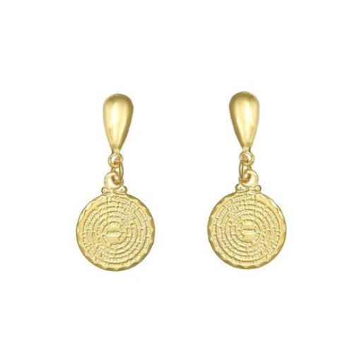 Cercei placati cu aur de 18 k, colectia Golden shine -7350O811
