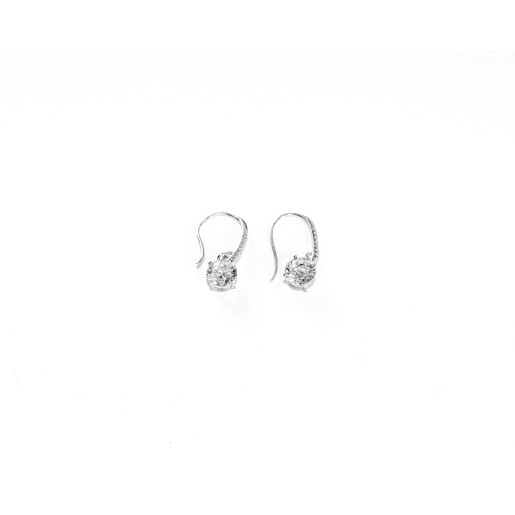 Cercei argint 925, rodiat, cu pietre zirconia,  7511O822