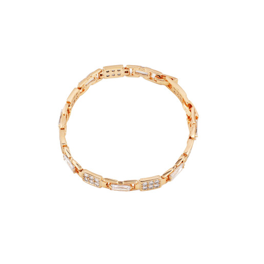 Bratara placata cu aur 18k,cu pietre zirconia albe