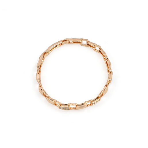Bratara placata cu aur 18k,cu pietre zirconia albe