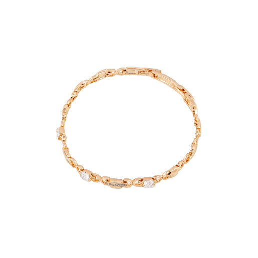 Bratara placata cu aur 18k,cu pietre zirconia albe