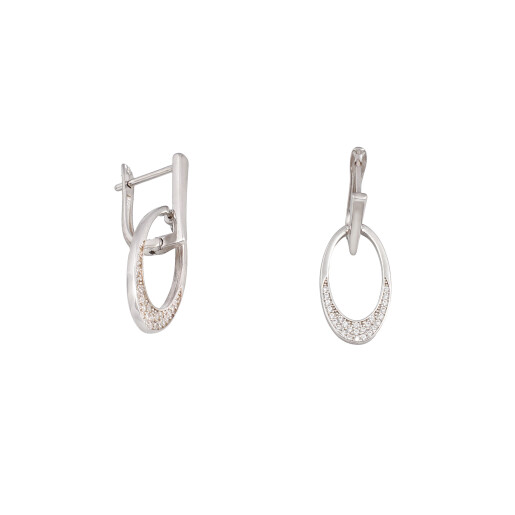 Cercei argint 925, inchidere clasica