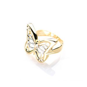 Buterfly, inel placat cu aur de 18 k, productie Brazilia