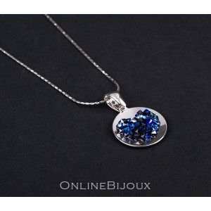 Blue style, colier argint 925, rodiat