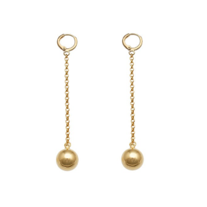Cercei placati cu aur de 18 k, colectia Golden Ball -7348O817