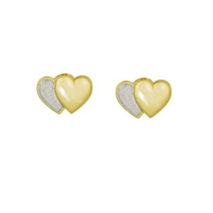 Cercei placati cu aur galben si alb de 18 k, colectia onlinebijoux golden shine Brazil  7542O815