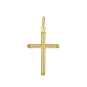 Pandantiv placat cu aur 18 k, 2 microni, productie Brazilia, model religios,  7597O710
