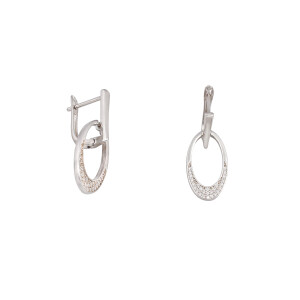 Cercei argint 925, inchidere clasica