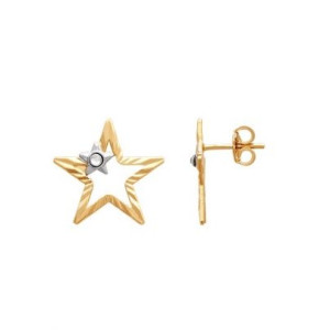 Cercei placati cu aur 18 K, productie Brazilia, Golden Star , 7599O815