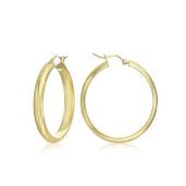 Melisa, Cercei placati cu aur de 18 k, colectia Golden Shine, diametru 3.8 cm , cod 1368O826