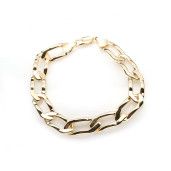 Bratara placata cu aurde 18 k, productie Brazilia , model ondulat