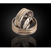Verigheta argint 925, together forever, placata cu rodiu si partial cu aur galben 