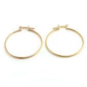 Cercei placati cu aur de 18k, 2 microni, model creola, productie Brazilia 654O85