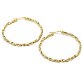 Cercei placati cu aur 18 K, model creola -6739O813