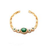 Emerald Line,bratara placata cu aur de 18 k, colectia Golden Shine