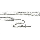 Colier argint 925, model rozariu cu perle albe, colectia onlinebijoux-6869O352