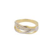 Lane, inel placat in doua tonuri , cu aur de 18 k , productie Brazilia
