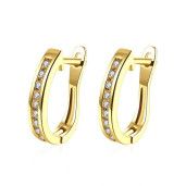 Crystal styke, cercei placati cu aur de 18 k - 7339O816
