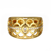 Inel placat cu aur de 18 k, design modern 7458O924