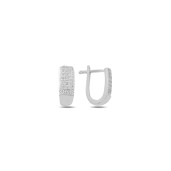 Cercei argint 925, rodiat, inchidere clasica, cu pietre zirconia, montura micropave  7459O827