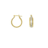 Cercei placati cu aur de 18 k,bicolor , colectia onlinebijoux golden shine Brazil  - 7555O819