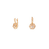 Cercei placati cu aur 18 K, inchidere clasica 827