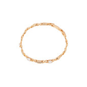 Bratara placata cu aur 18k,cu pietre zirconia albe