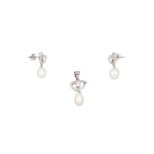 Set argint 925 cu perle si pietre zirconia