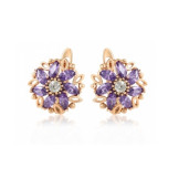 Cercei placati cu aur de 18 k, cu pietre zirconia, 7531O819